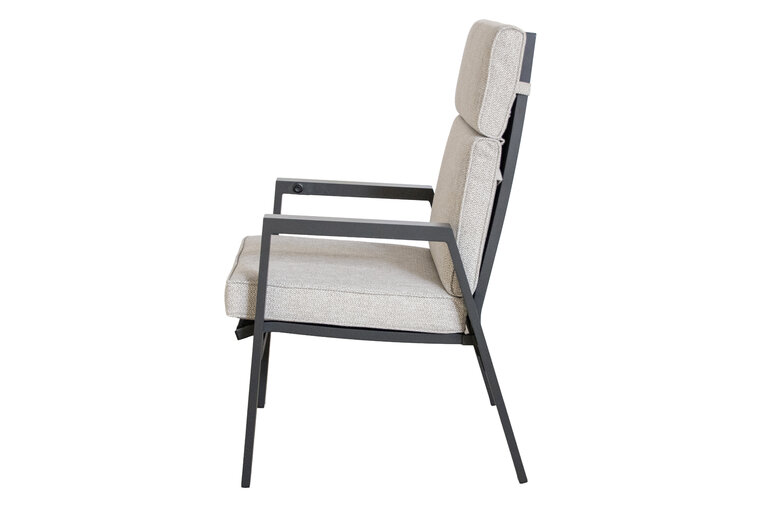 SenS-Line Milano verstelbare tuinstoel - Verstelbare tuinstoel -Aluminium-lightgrey 