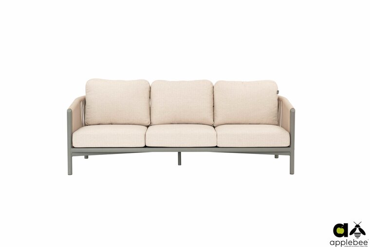 Apple Bee Bora Bora lounge tuinbank - Taupe - rope weave Oak (incl. Bee Wett cushion Natural Oak)