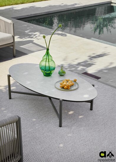 Apple Bee Bora Bora 5-delige loungeset - Taupe - rope weave Oak (incl. Bee Wett cushion Natural Oak)