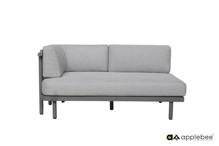 Apple Bee Maui loungemodule rechterarm - taupe - rope midgrey (incl. Bee Wett cushion Smoked Grey)