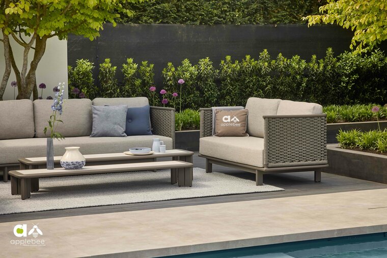 Apple Bee buitenkleed cross 400x250 cm - Grey