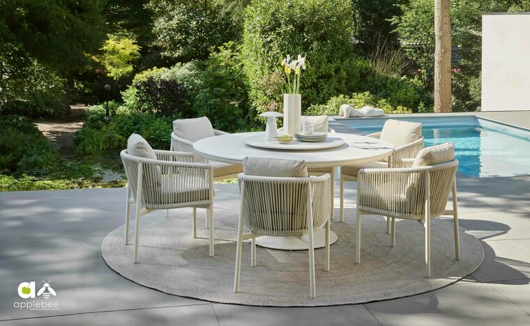 Apple Bee buitenkleed swirl &Oslash;300 cm - Taupe