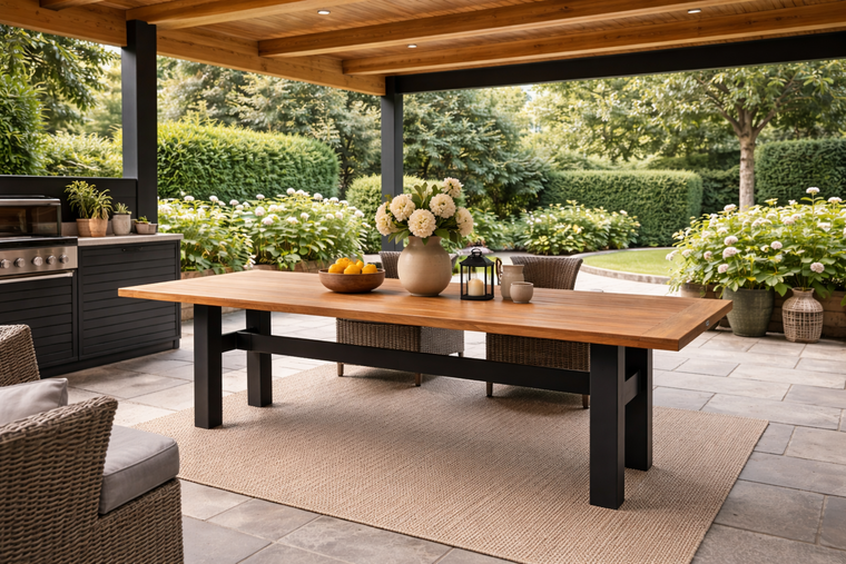 Hartman Sophie Yasmani dining tuintafel 300x100x76cm  - Hout - Zwart 