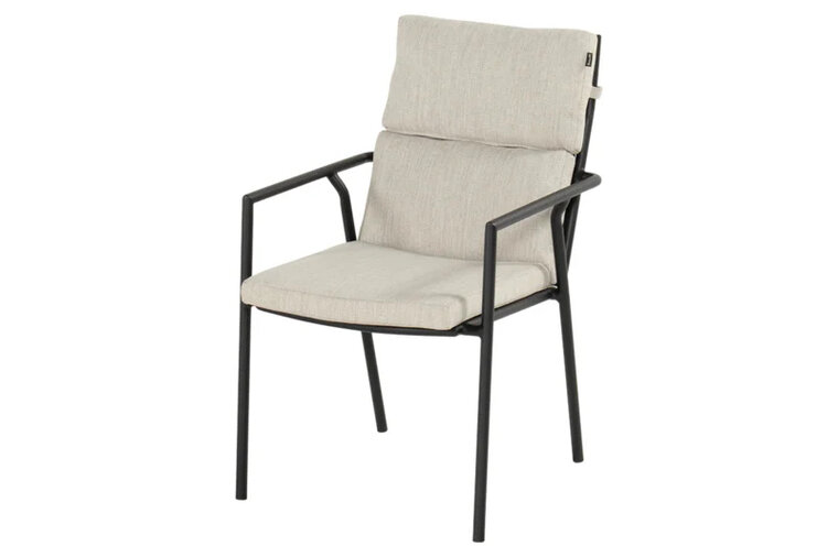 Hartman Shinzo dining tuinstoel - zwart (incl. kussen)