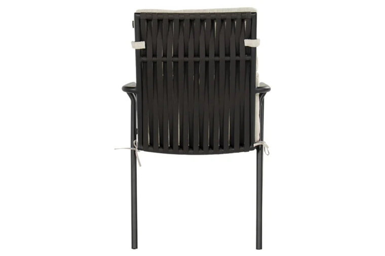 Hartman Shinzo dining tuinstoel - zwart (incl. kussen)
