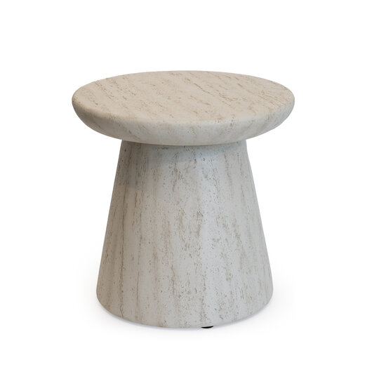 Happy Cocooning Side Table Rond &ndash; Travertine