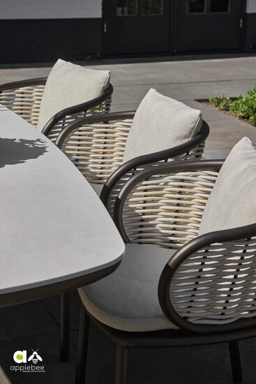 Apple Bee Pine Key dining tuinstoel - Bronze- (Incl. Bee wett kussens Nature)
