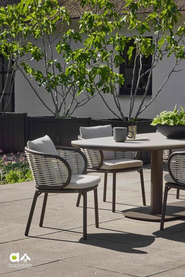 Apple Bee Pine Key dining tuinstoel - Bronze- (Incl. Bee wett kussens Nature)