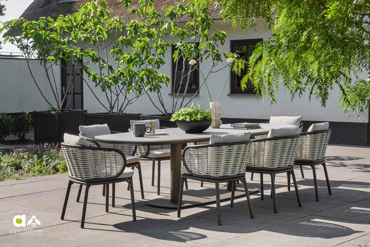 Apple Bee Pine Key dining tuinstoel - Bronze- (Incl. Bee wett kussens Nature)