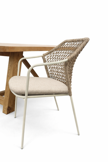Barths Burano/Teguh 260 cm 6-delige dining tuinset met bank