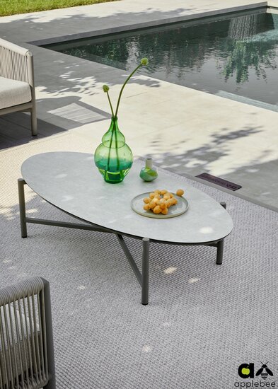 Apple Bee Bora Bora 4-delige loungeset - Taupe - rope weave Oak (incl. Bee Wett cushion Natural Oak)