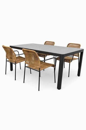 Sens-Line lotte/Jill 160 cm 5-delige dining tuinset