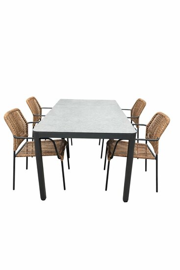 Sens-Line lotte/Jill 160 cm 5-delige dining tuinset