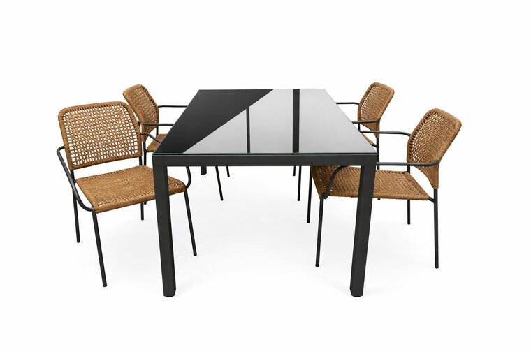 Sens-Line Lotte/Palermo 160 cm 5-delige dining tuinset