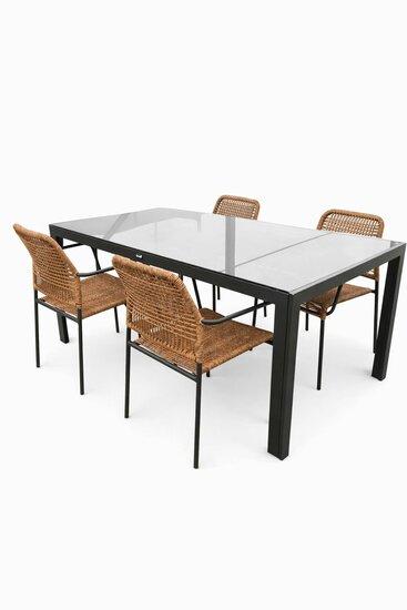 Sens-Line Lotte/Palermo 160 cm 5-delige dining tuinset