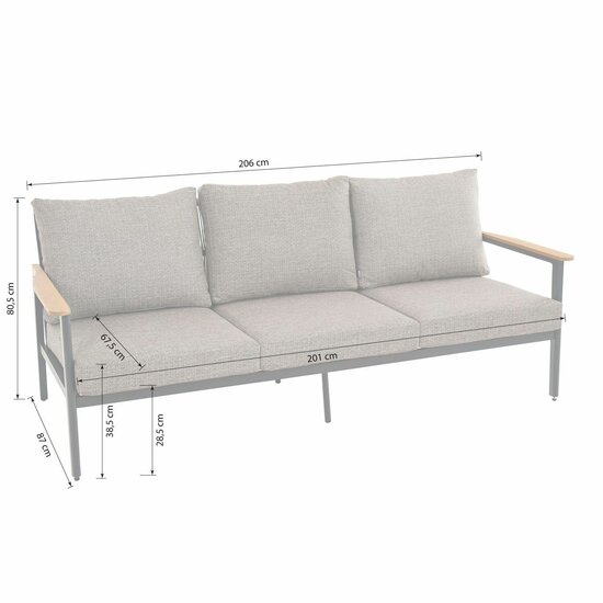 Siena Garden Liguria 4-delige loungeset 