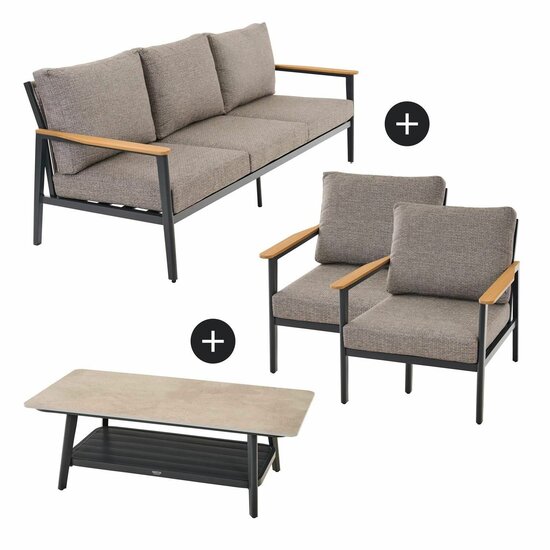 Siena Garden Liguria 4-delige loungeset 