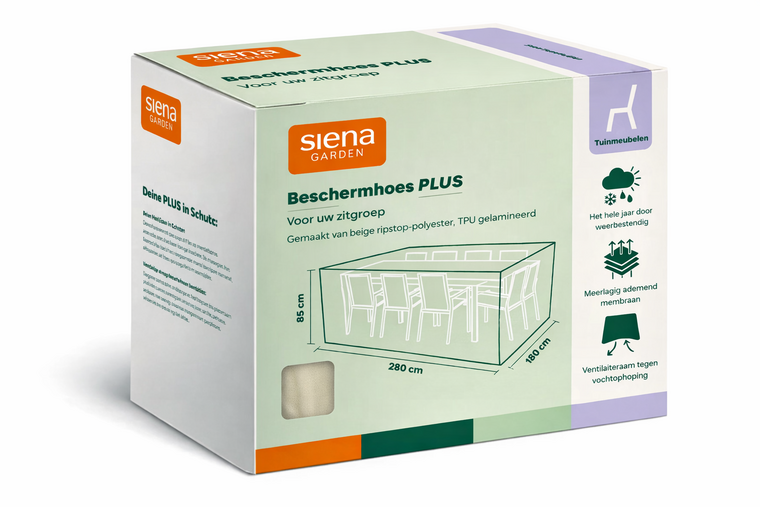 Siena Garden beschermhoes diningset plus 280x150x85cm