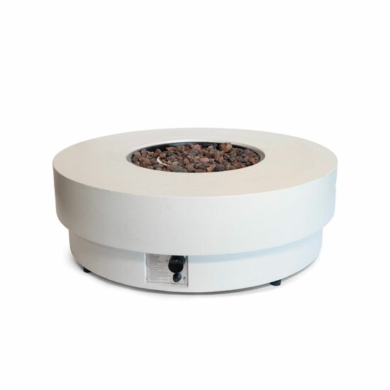 Happy Cocooning vuurtafel estate tafel &Oslash;105 cm oyster beige 