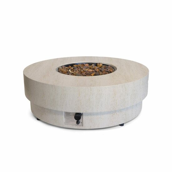 Happy Cocooning estate tafel &Oslash;105 cm travertine