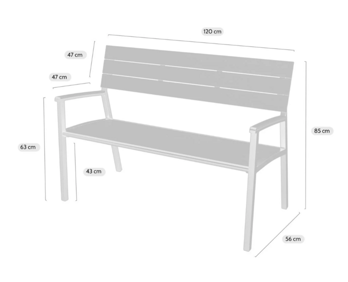 MaximaVida Bermuda tuinbank 120cm - Olijfgroen