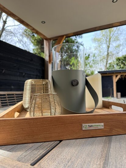 Tuinzitters Anna dienblad 50x50cm - Teak