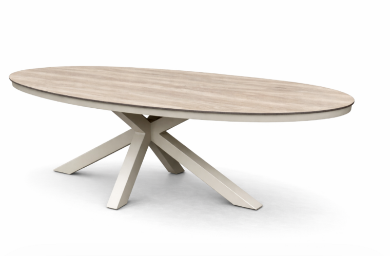 Sens-Line Luccio ovale dining tuintafel 220x115cm - Sand