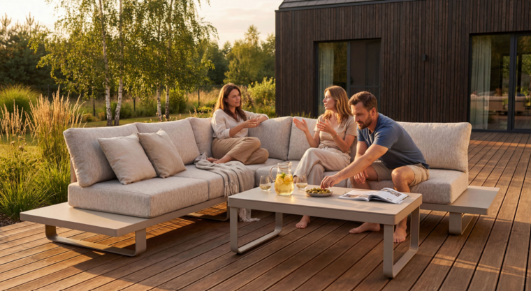 Barths Porto loungeset 3-delig incl. tafel - Sand
