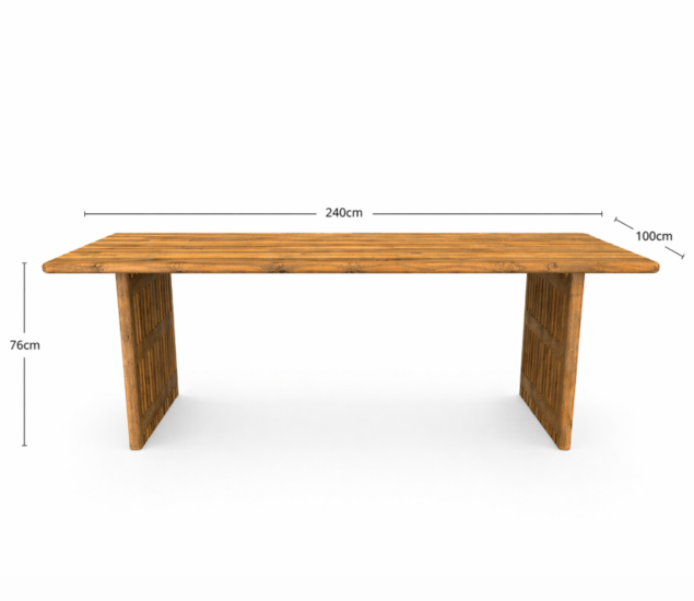 Reteak Jati dining tuintafel &ndash; 240x100cm