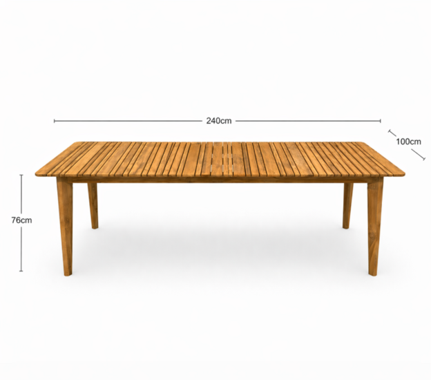 Reteak Solo dining tuintafel 240x100x76 cm