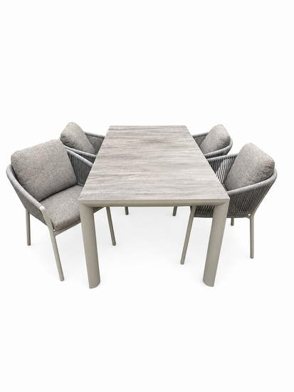 Siena Garden Merano/Silva 160 cm 5-delige dining tuinset 