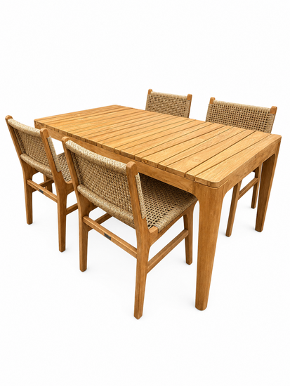 Reteak Thomas/Bandung 160cm 5-delige dining tuinset