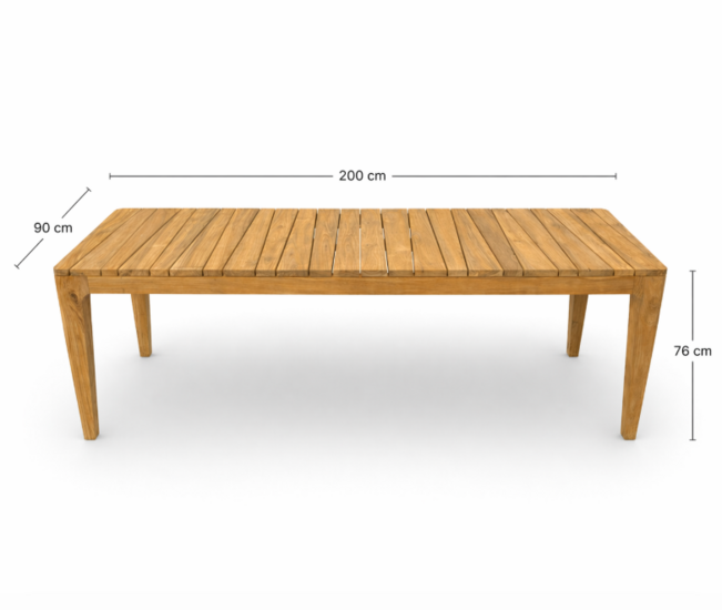 Reteak Johan/Bandung 220cm 7-delige dining tuinset 