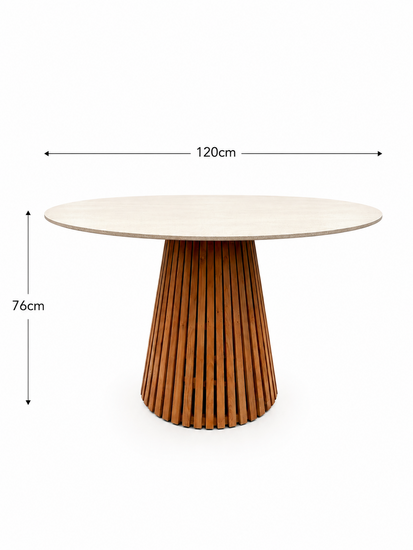 Reteak Solero &Oslash;120cm dining tuintafel 