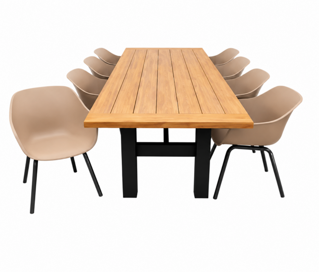 Hartman Iris/Yasmani 300 cm 9-delige dining tuinset