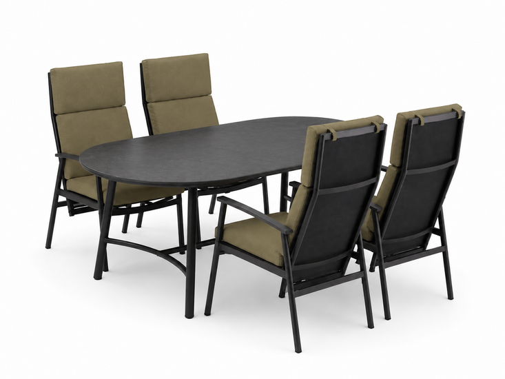 Hartman Flora 220cm 5-delige dining tuinset