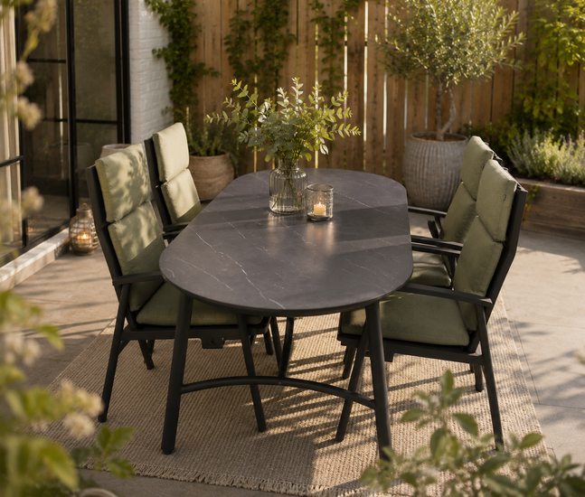 Hartman Flora 220cm 5-delige dining tuinset