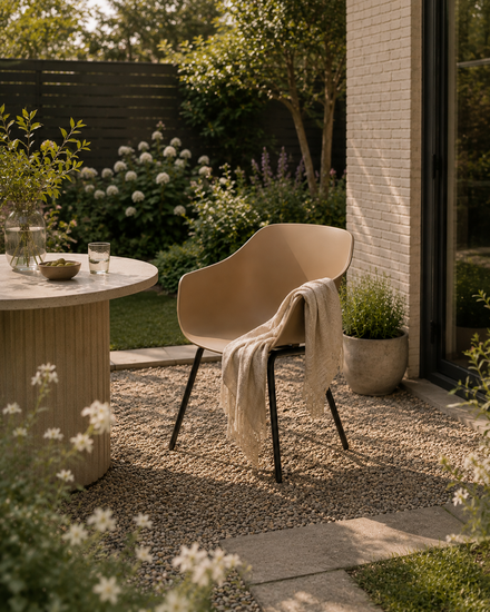 Hartman Iris Rondo Black/Beige - Kunststof - 58x57x83cm