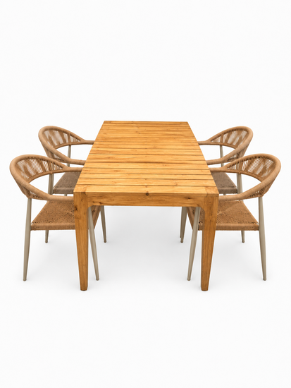 Sens-Line Ibiza/Bandung 160cm 5-delige dining tuinset