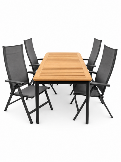 Siena garden Tauro/Silencio 160 cm 5-delige dining tuinset