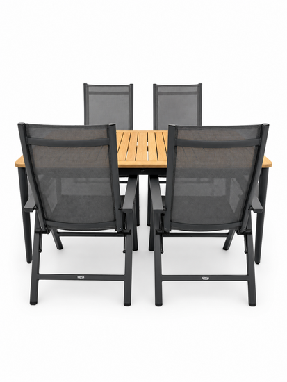 Siena garden Tauro/Silencio 160 cm 5-delige dining tuinset