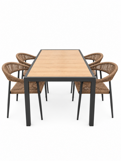 Solterra Ibiza/Pronto 147 cm 5-delige dining tuinset