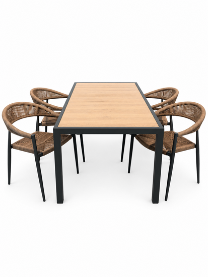 Solterra Ibiza/Pronto 147 cm 5-delige dining tuinset
