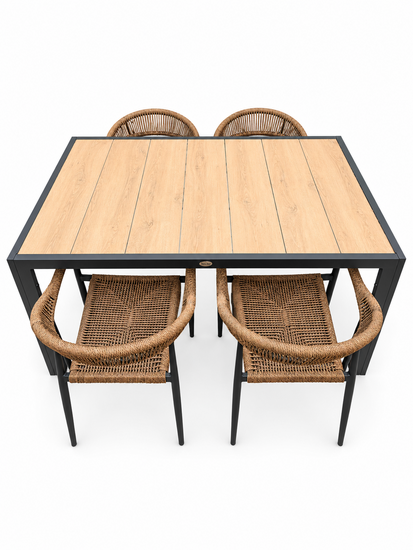 Solterra Ibiza/Pronto 147 cm 5-delige dining tuinset