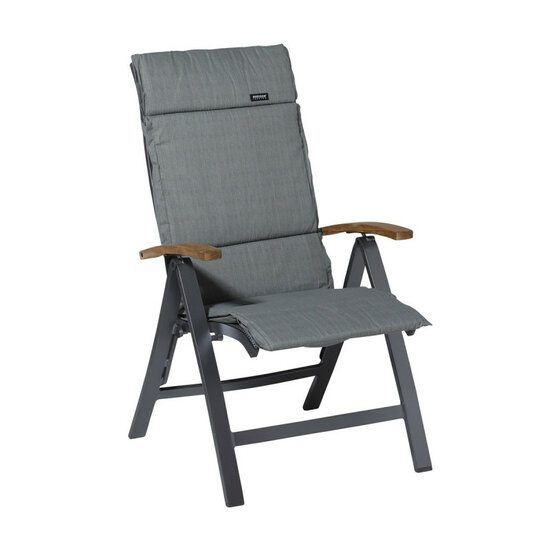 Madison tuinkussen hoge rug Fiber 125x50 cm - Grijs