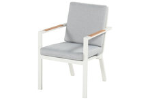 Hartman Breeze Dining Tuinstoel - Aluminium - Wit - 58x66x85cm