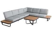 Hartman Vilette Hoek Loungeset (incl tafel) Set - Aluminium - Antraciet