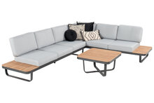 Hartman Vilette Hoek Loungeset (incl tafel) Set - Aluminium - Antraciet