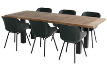 Hartman Sophie Rondo Elegance Diningstoel - Kunststof - Donkergroen - 59x57x84cm