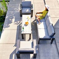Hartman Titan 3-zitsbank - Aluminium - Grijs - 243x85x80cm
